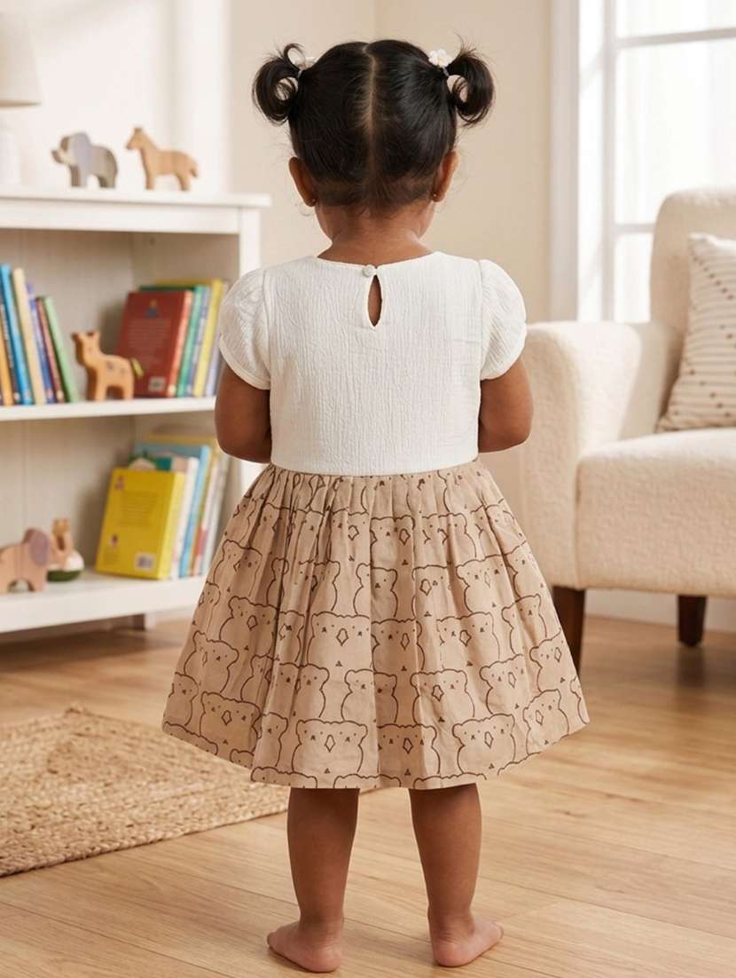 girls printed round neck frock - 22576824 -  Standard Image - 1