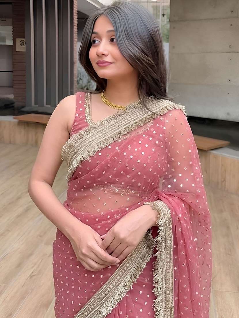women self design bordered saree with blouse - 22576836 -  Standard Image - 1