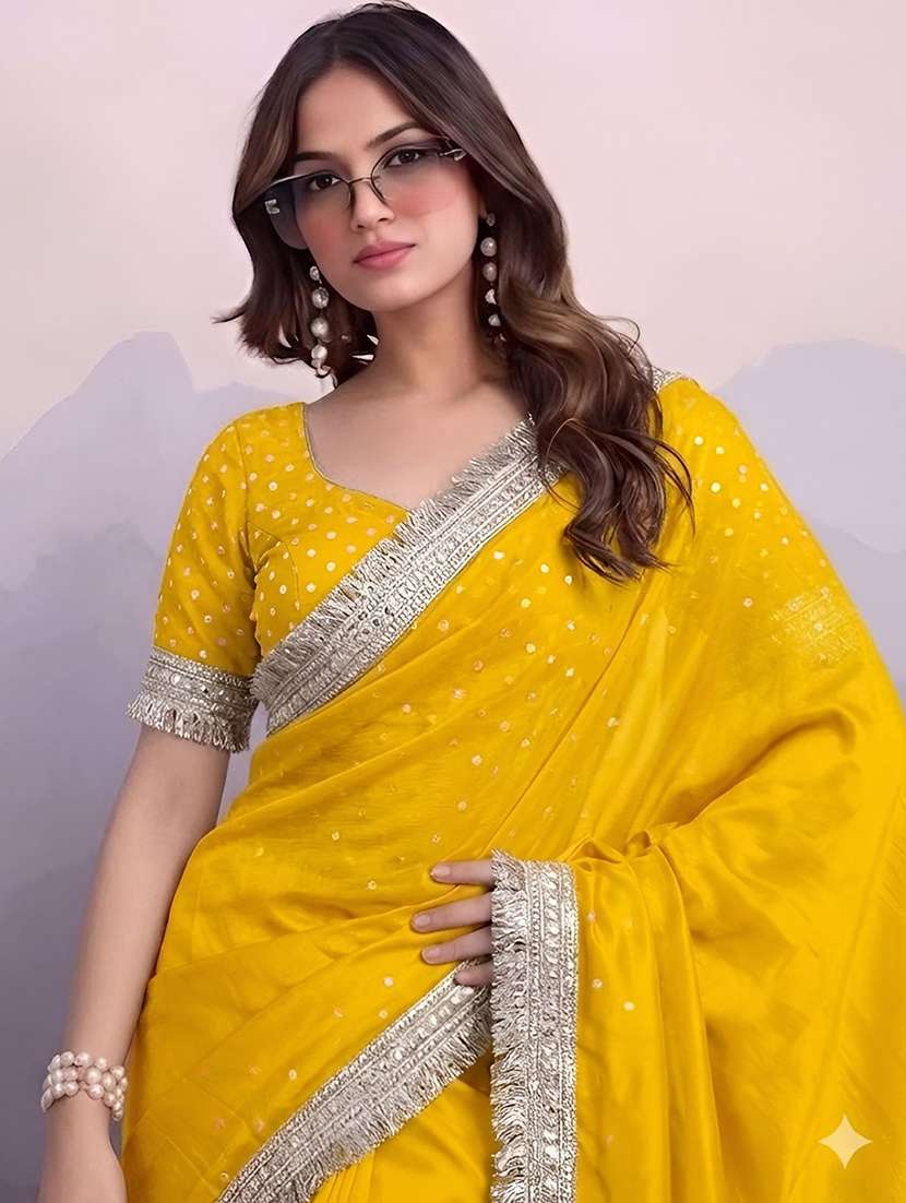 women self design bordered saree with blouse - 22576842 -  Standard Image - 1