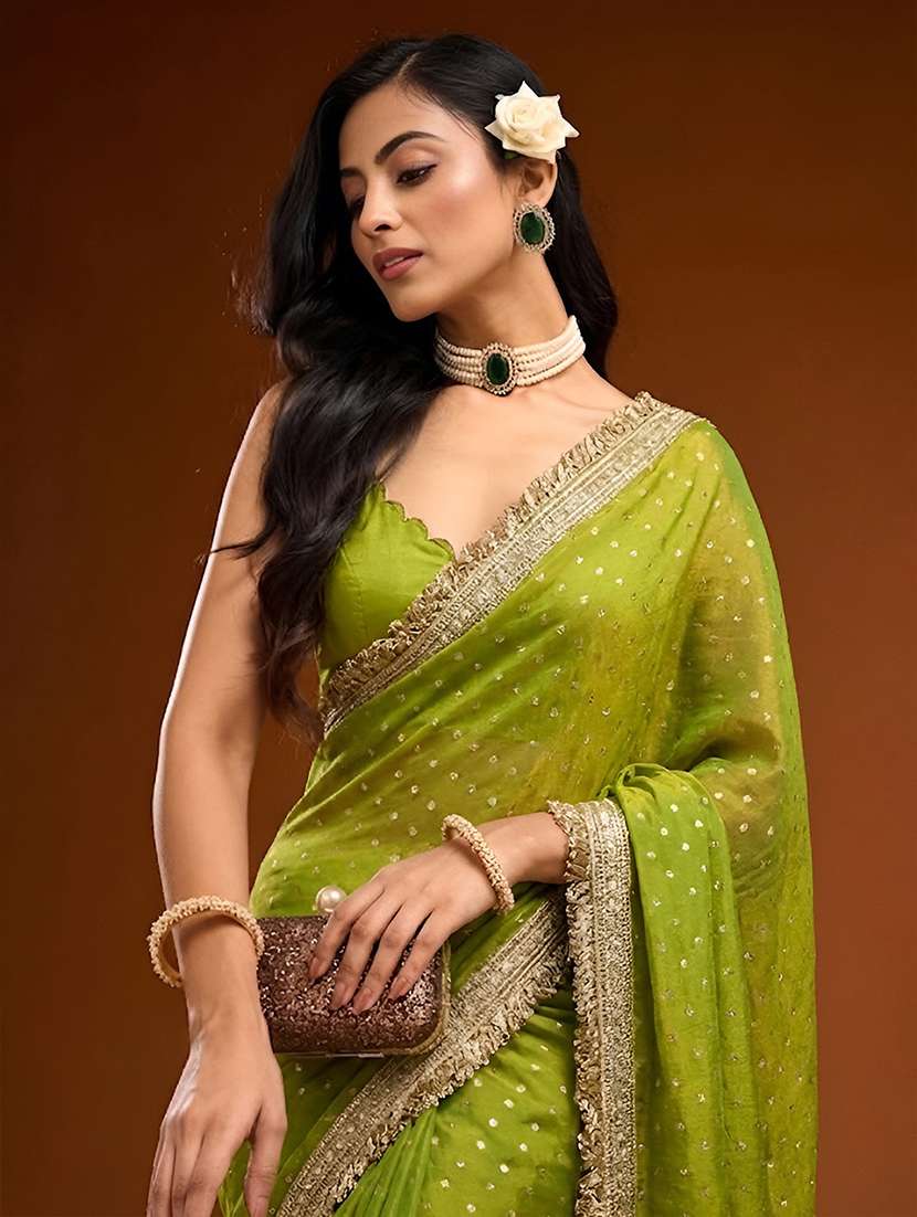 women self design bordered saree with blouse - 22576843 -  Standard Image - 1