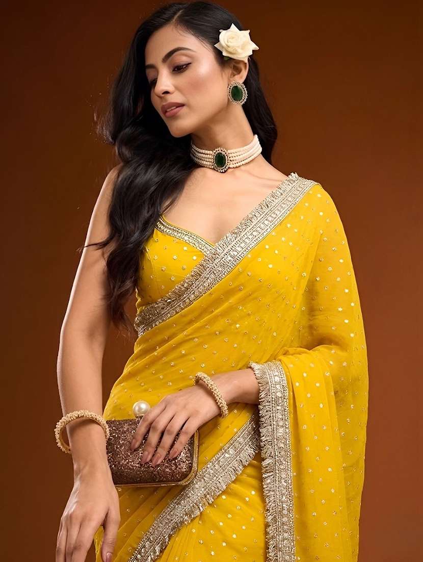 women self design bordered saree with blouse - 22576846 -  Standard Image - 1