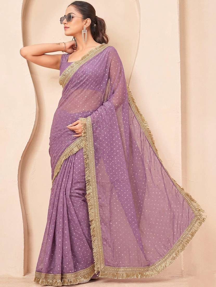 women self design bordered saree with blouse - 22576856 -  Standard Image - 1