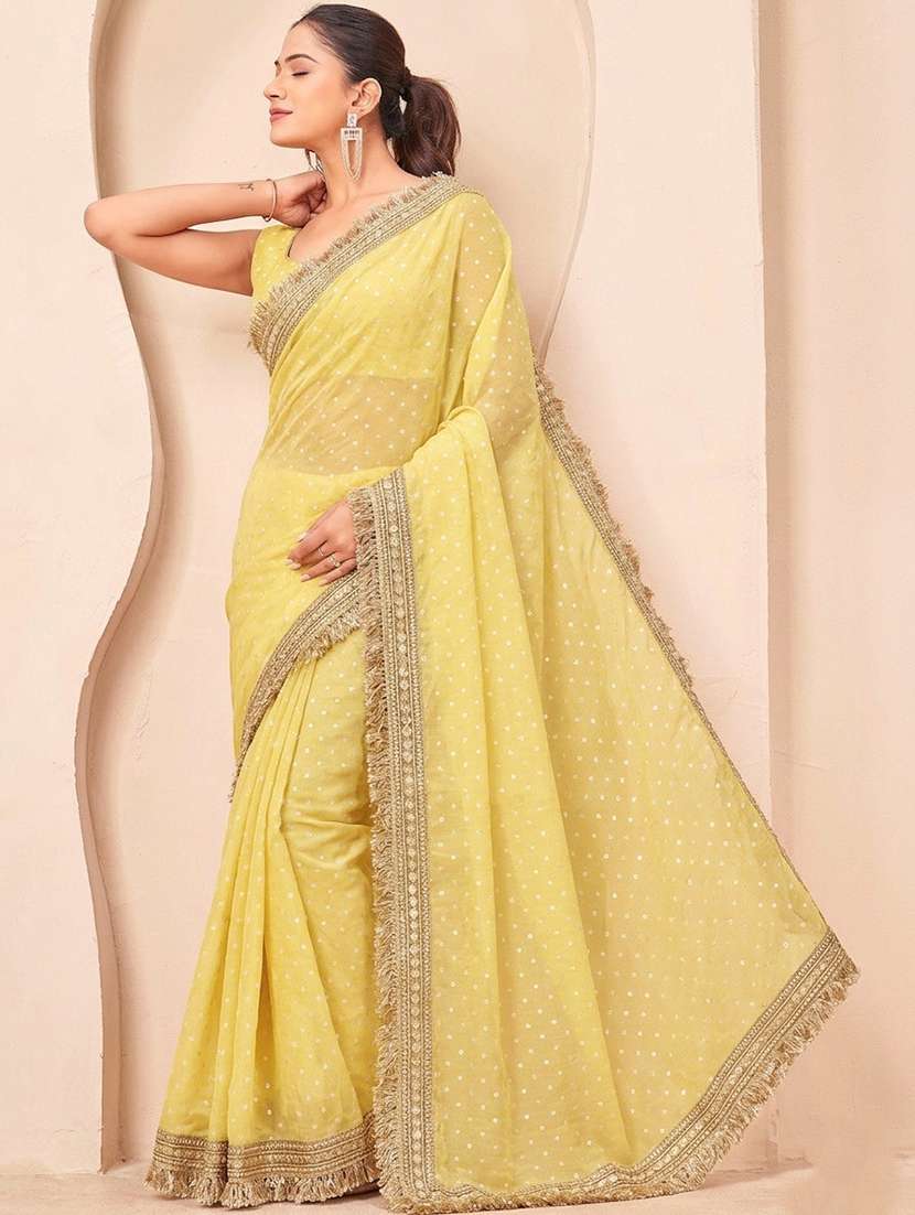 women self design bordered saree with blouse - 22576857 -  Standard Image - 1