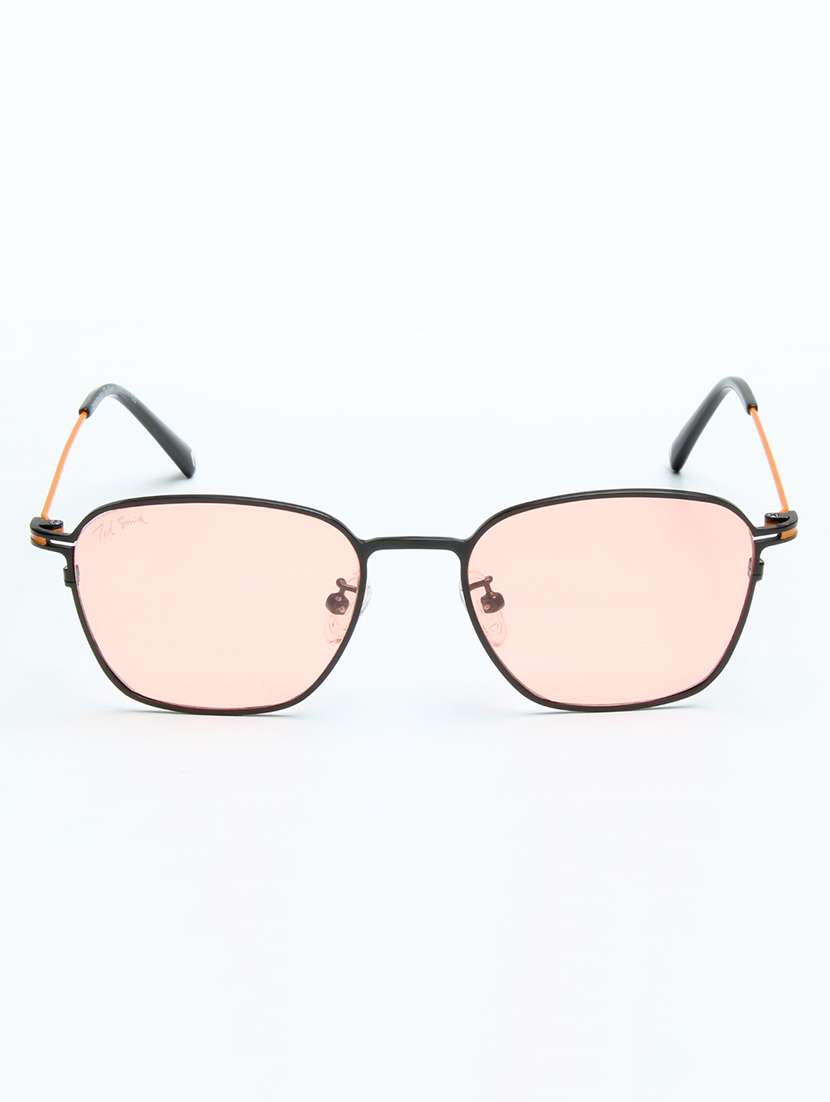 ted smith unisex wayfarer black-orange metal sunglasses with polarised lens - 22576927 -  Standard Image - 1