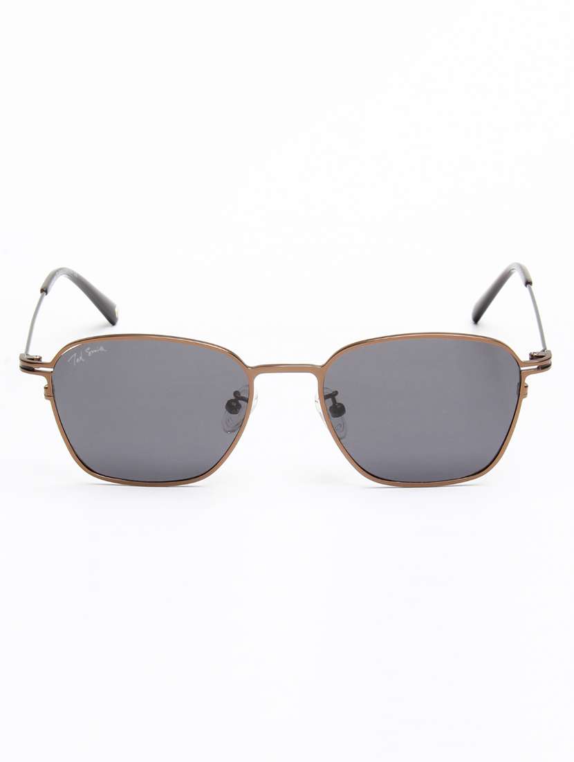 ted smith unisex wayfarer copper-black metal sunglasses with polarised lens - 22576929 -  Standard Image - 1