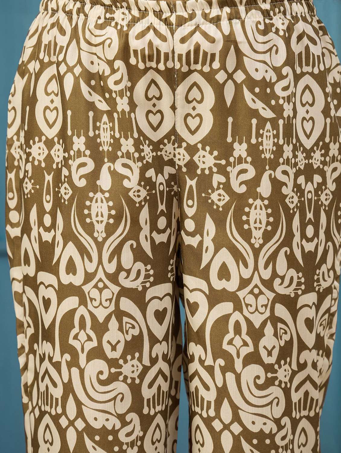 girls printed three quarter sleeves top and trouser co-ord set - 22576940 -  Standard Image - 1