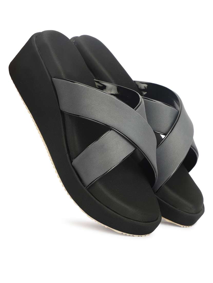 women solid slip on wedges - 22576958 -  Standard Image - 1