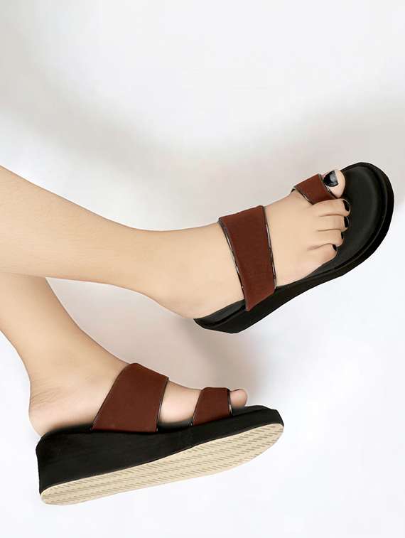 women solid one toe wedges