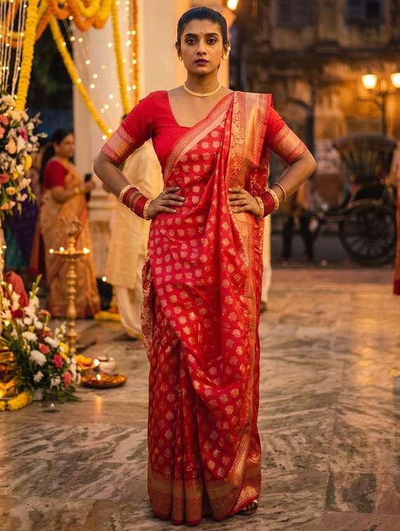 women self design banarasi saree with blouse - 22576973 -  Standard Image - 1