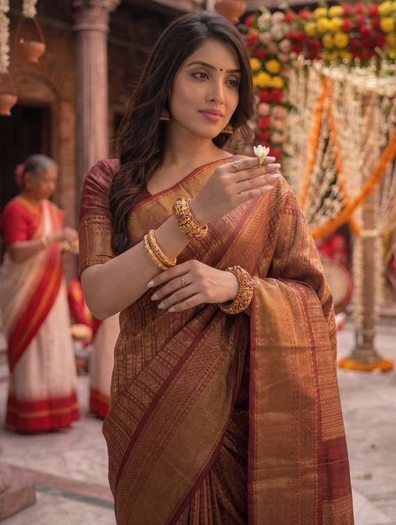 women self design banarasi saree - 22576974 -  Standard Image - 1