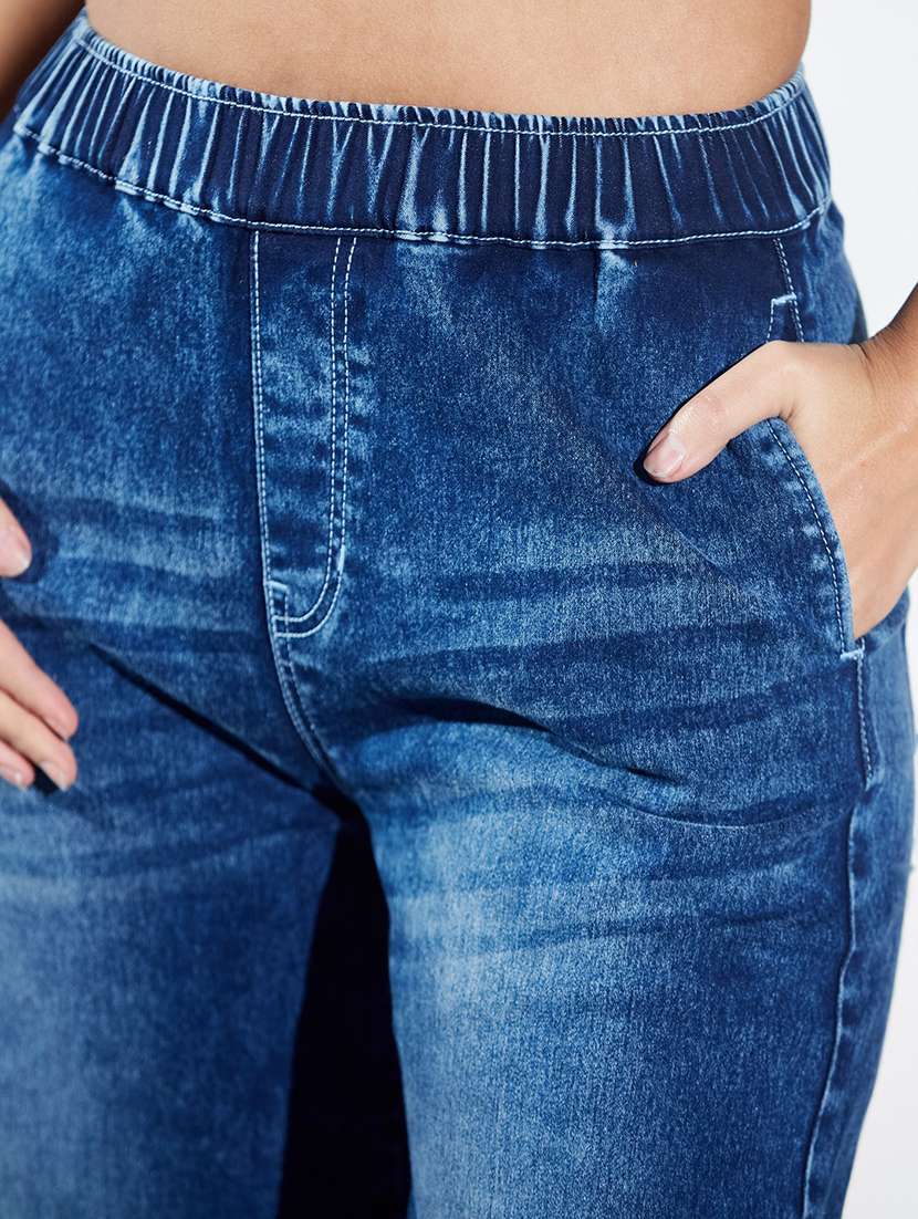 women washed high rise wide leg jeans - 22576984 -  Standard Image - 1
