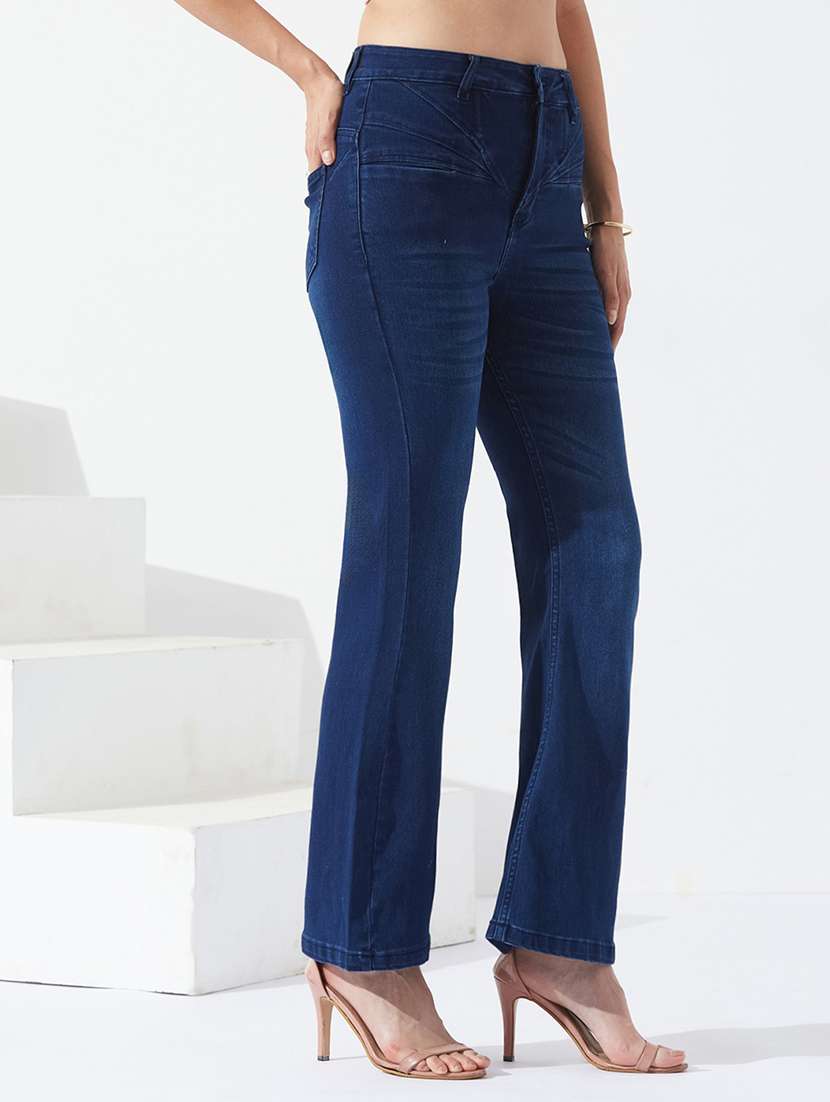 Women Washed High Rise Bootcut Jeans - 22577047 -  Standard Image - 1