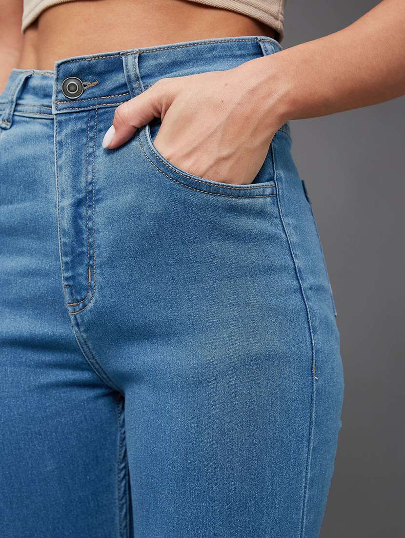 women washed high rise skinny jeans - 22577048 -  Standard Image - 1