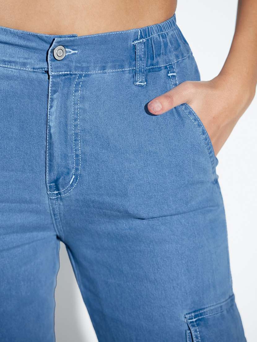 women solid high rise jogger - 22577069 -  Standard Image - 1