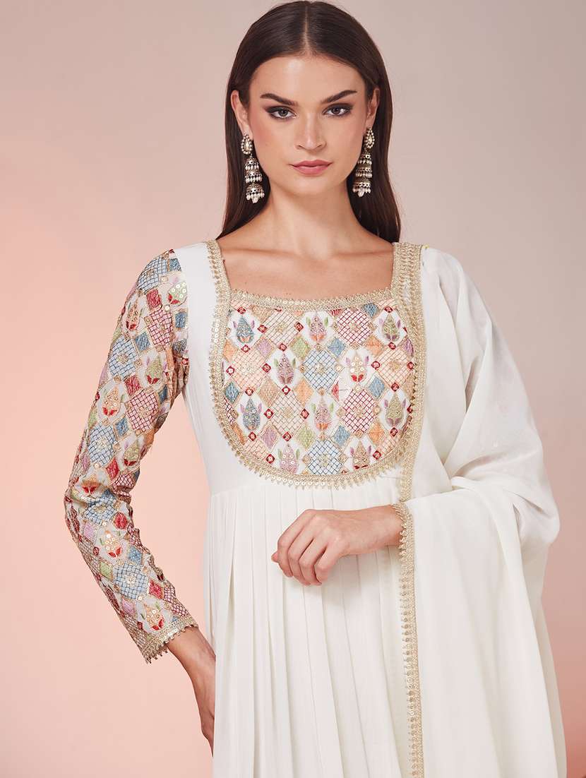 women embroidered long sleeves kurta dupatta set - 22577114 -  Standard Image - 1