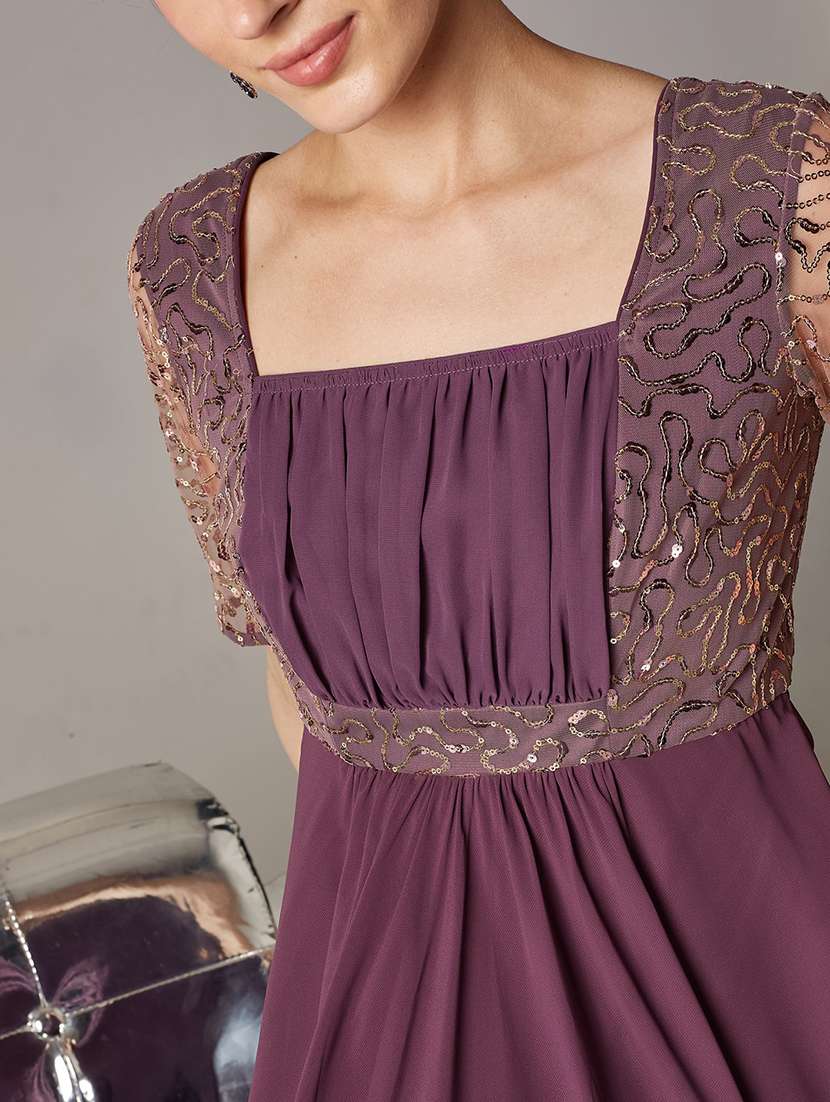 women embroidered short sleeves fit and flare dress - 22577127 -  Standard Image - 4