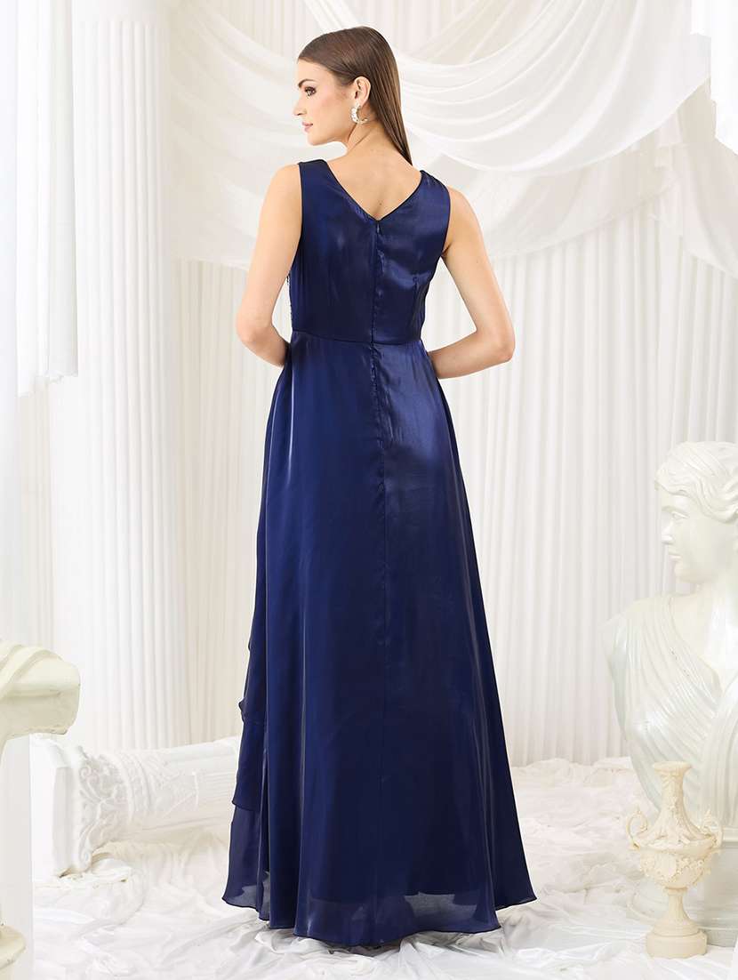 women embellished sleeveless layered gown - 22577148 -  Standard Image - 4