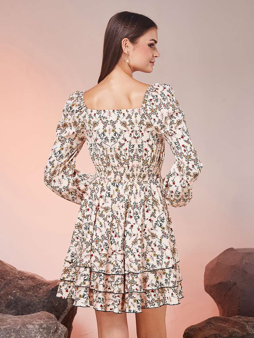 Women Printed Long Sleeves Tiered Dress - 22577216 -  Standard Image - 4