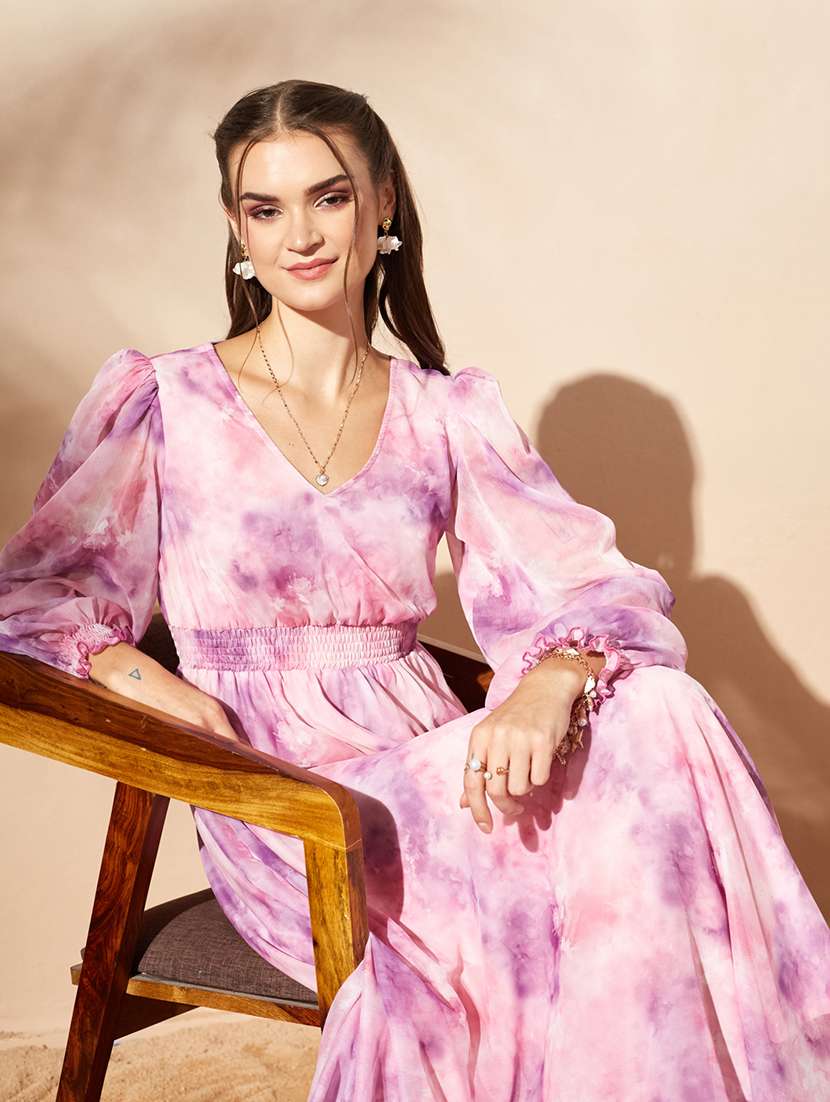 Women Printed Long Sleeves Fit And Flare Dress - 22577229 -  Standard Image - 1