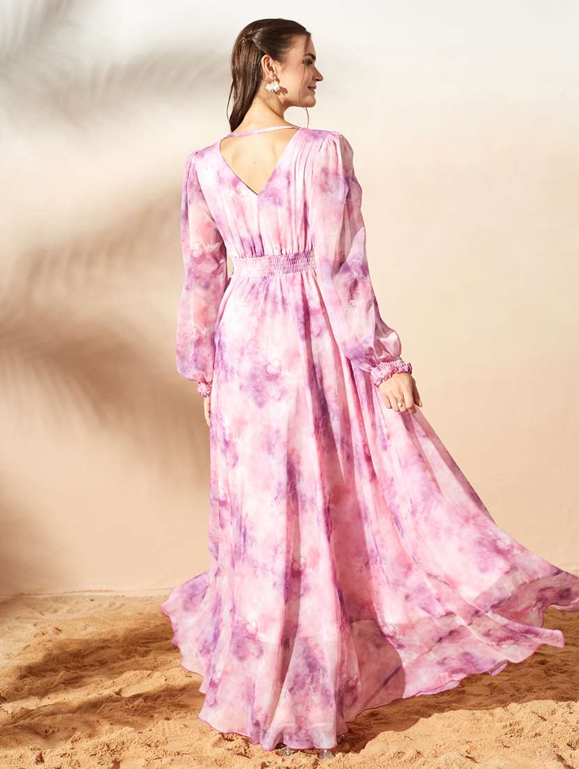 Women Printed Long Sleeves Fit And Flare Dress - 22577229 -  Standard Image - 4