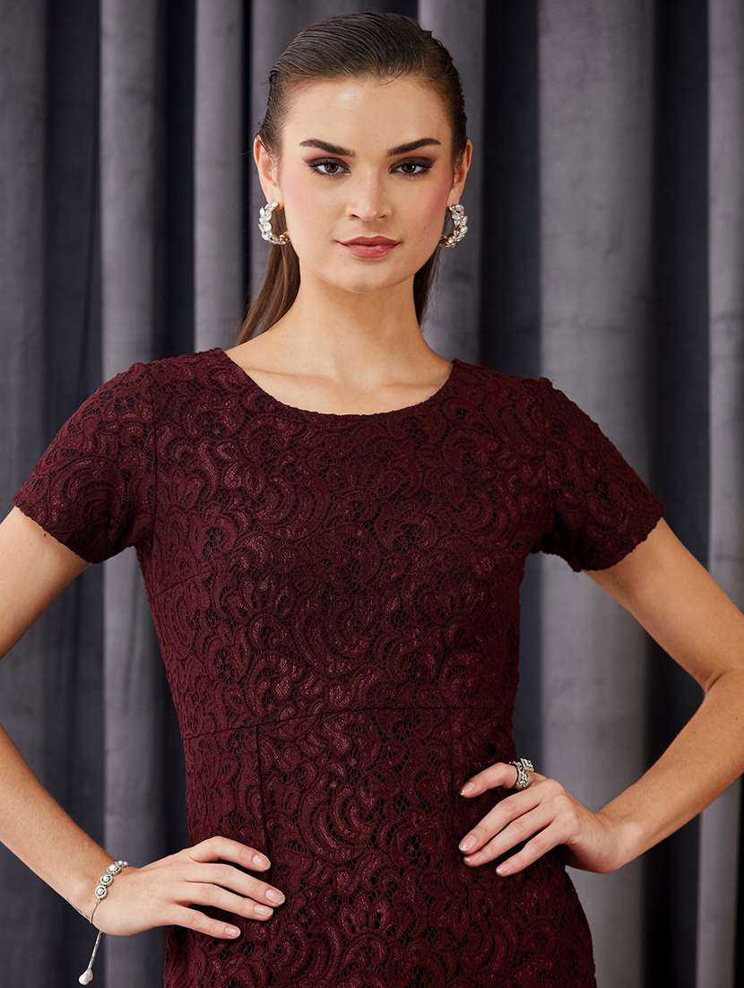 women self design short sleeves sheath dress - 22577230 -  Standard Image - 1