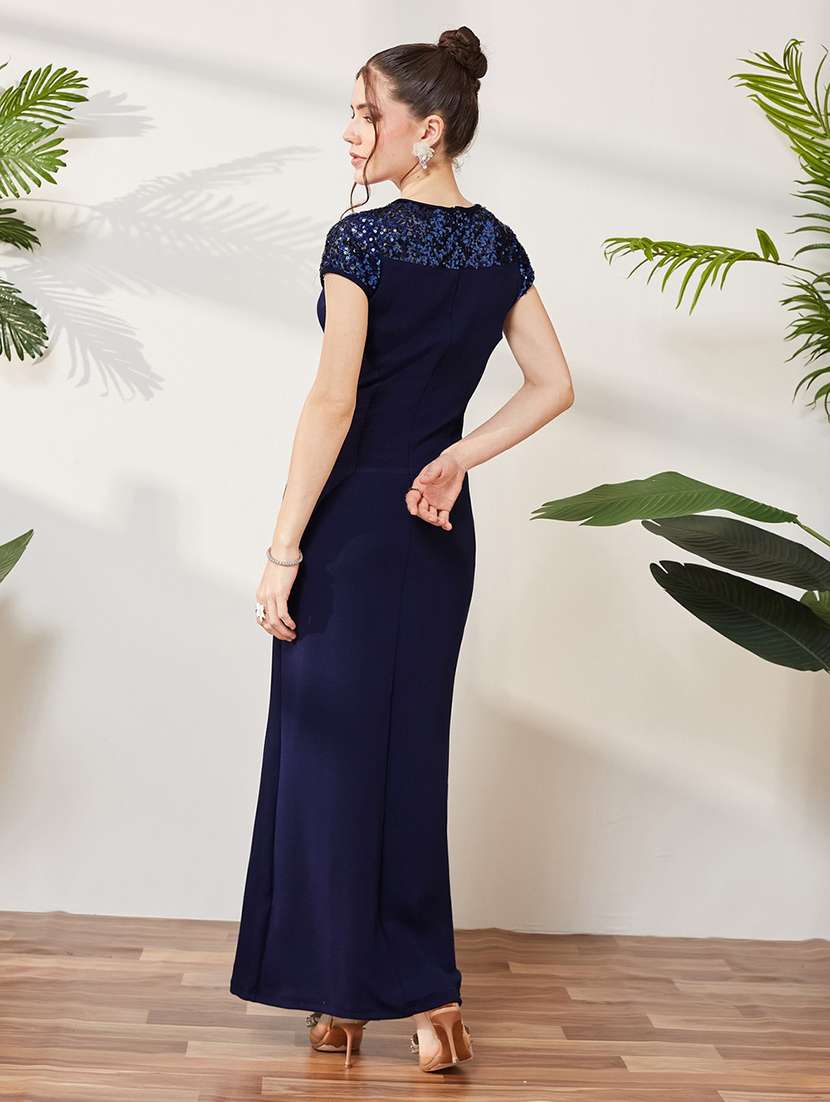 women sequined short sleeves sheath dress - 22577243 -  Standard Image - 4