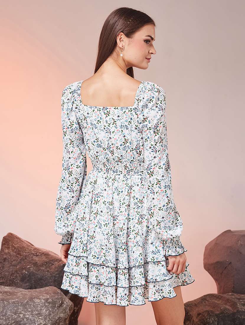 Women Printed Long Sleeves Tiered Dress - 22577251 -  Standard Image - 4