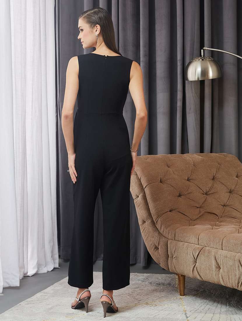 women solid sleeveless full leg jumpsuit - 22577294 -  Standard Image - 4
