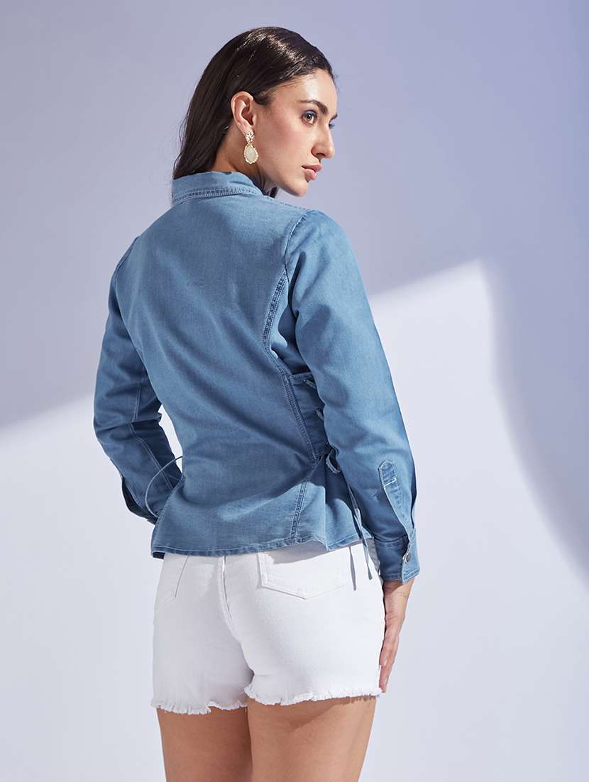 Women Solid Long Sleeves Regular Shirt - 22577311 -  Standard Image - 4