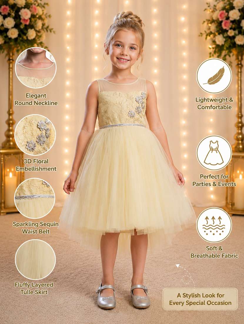 girls embellished sleeveless high low dress - 22577360 -  Standard Image - 4
