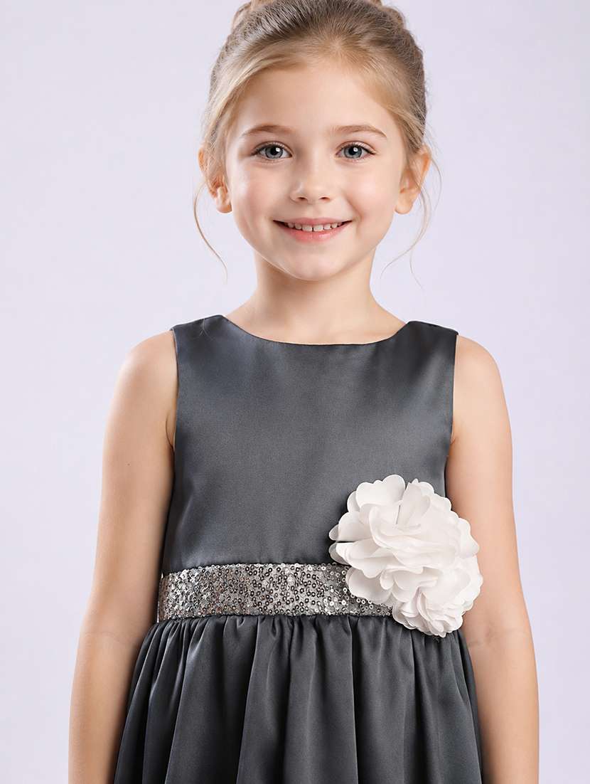 Girls Sequined Sleeveless High Low Dress - 22577372 -  Standard Image - 1