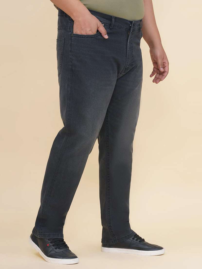 men washed mid rise straight jeans - 22577402 -  Standard Image - 1