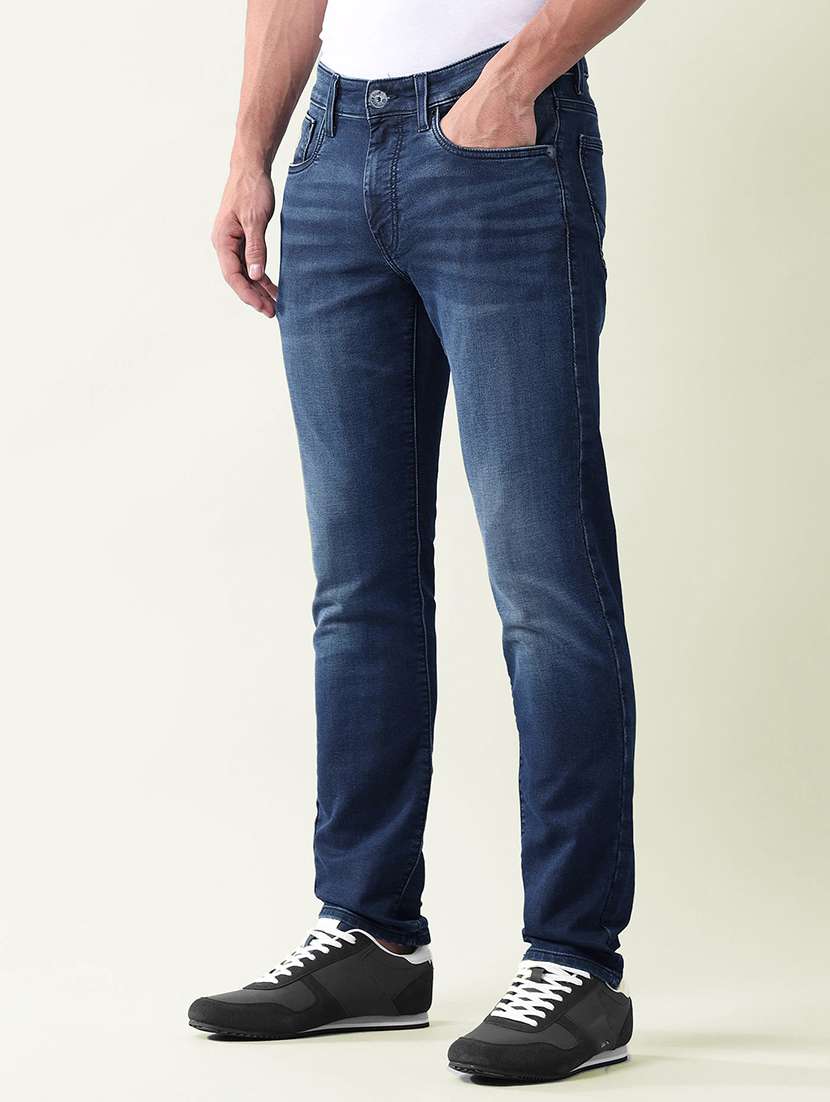 men washed mid rise slim fit jeans - 22577407 -  Standard Image - 1