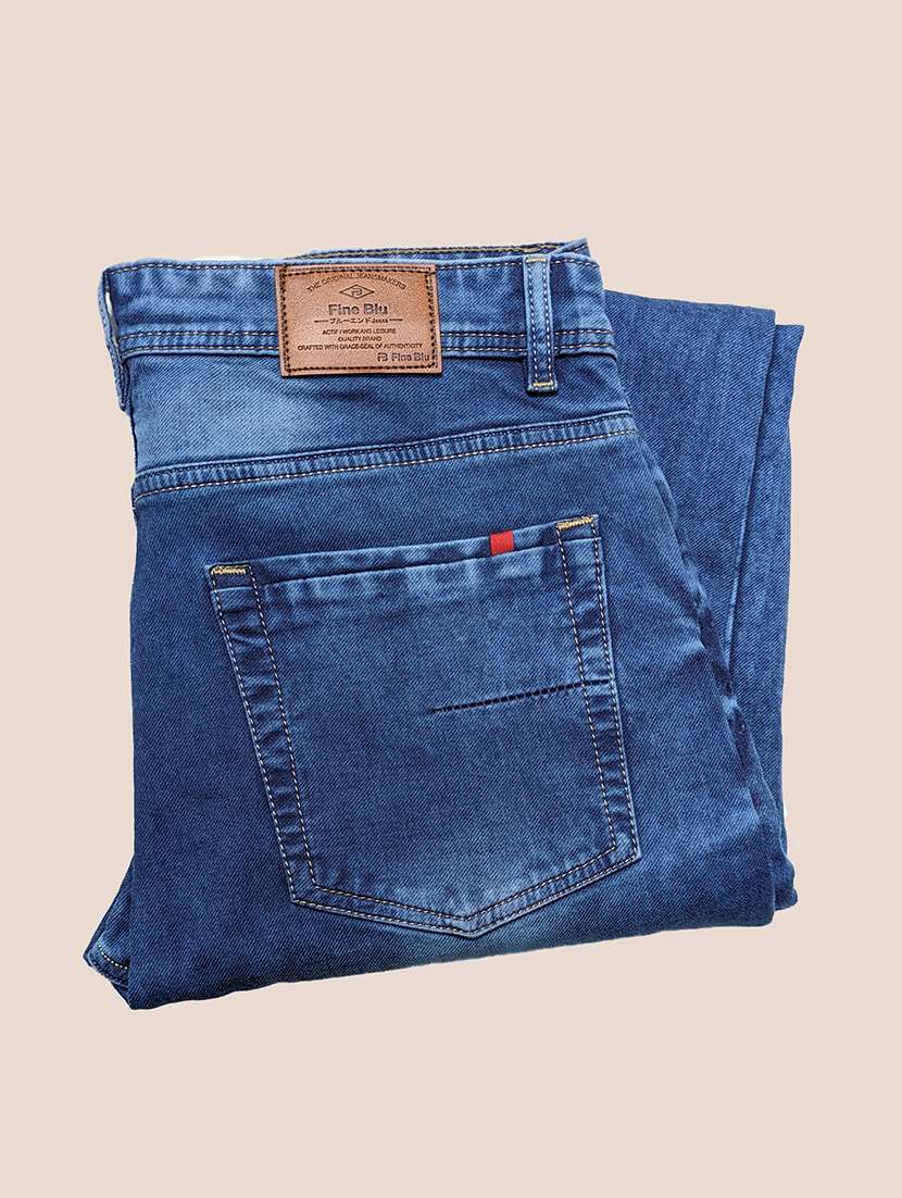 men washed mid rise straight jeans - 22577408 -  Standard Image - 4