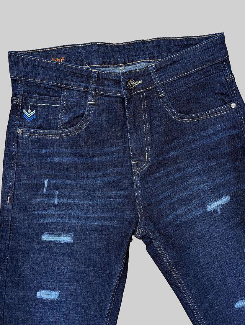 men distressed mid rise straight jeans - 22577414 -  Standard Image - 1