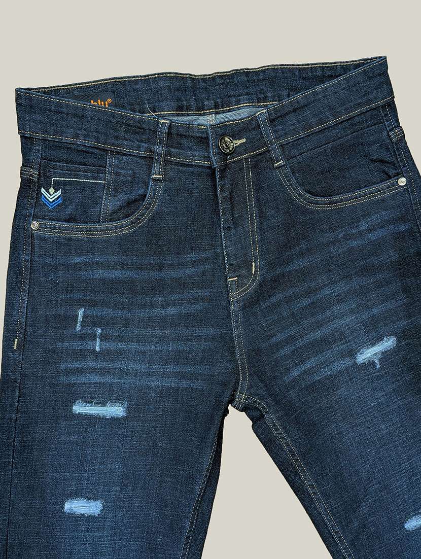 men distressed mid rise straight jeans - 22577416 -  Standard Image - 1