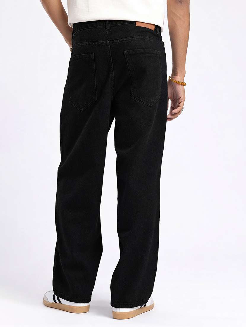 men solid mid rise straight jeans - 22577491 -  Standard Image - 4