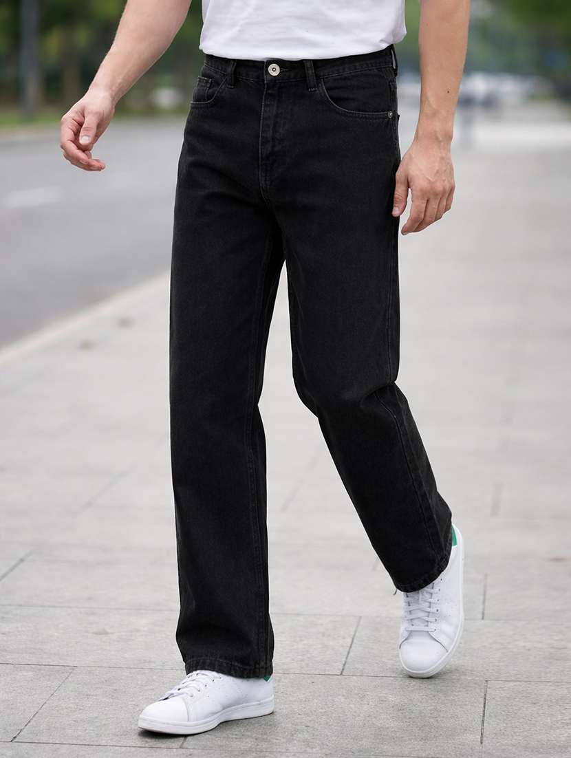 men solid mid rise straight jeans - 22577493 -  Standard Image - 1