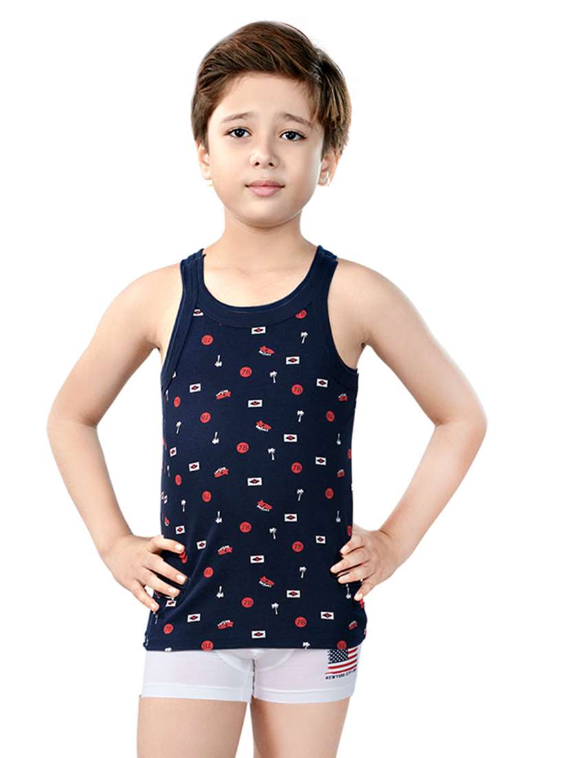 boys pack of 2 printed regular fit vest - 22577502 -  Standard Image - 1