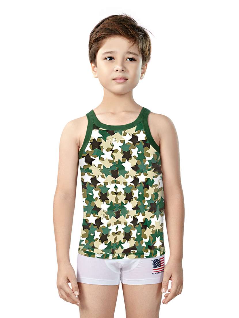 boys pack of 2 printed regular fit vest - 22577503 -  Standard Image - 1