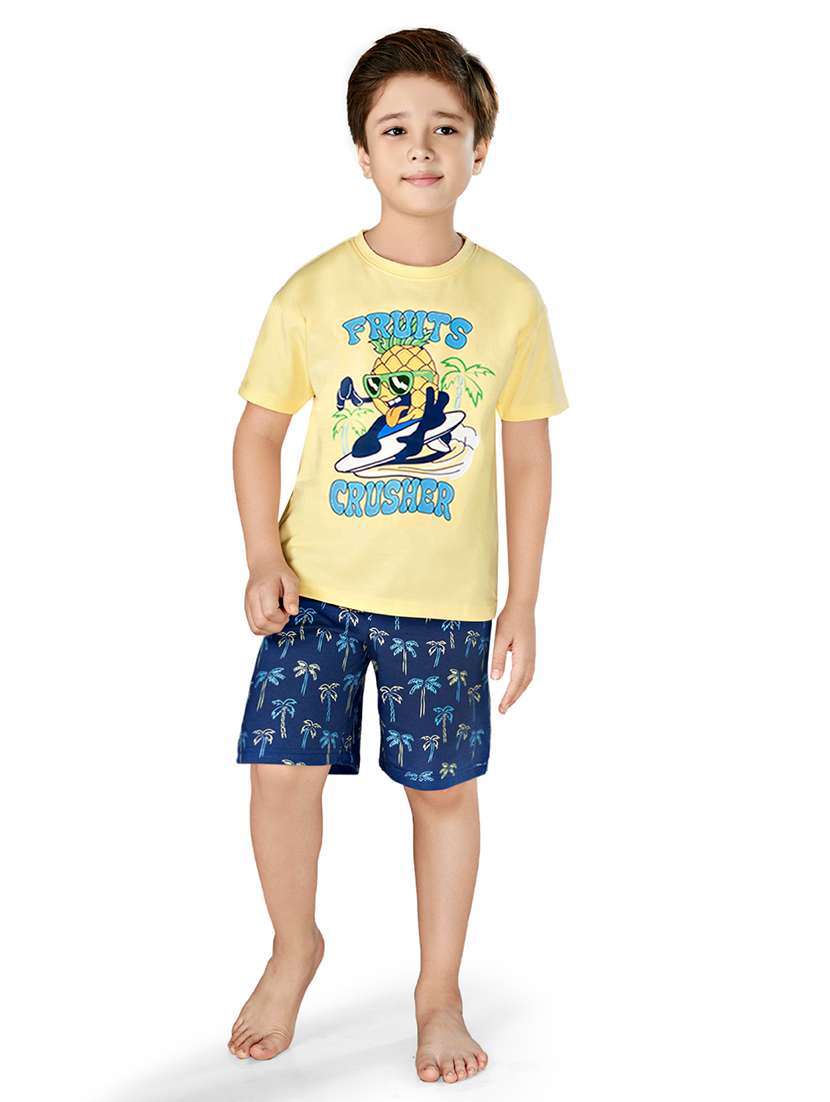 boys printed short sleeves t-shirt and shorts set - 22577507 -  Standard Image - 1