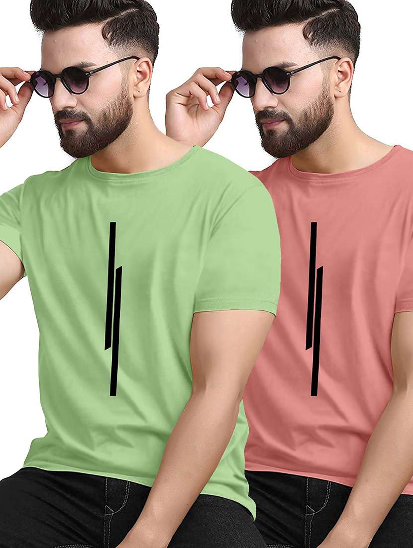 men pack of 2 printed short sleeves t-shirt - 22577616 -  Standard Image - 1