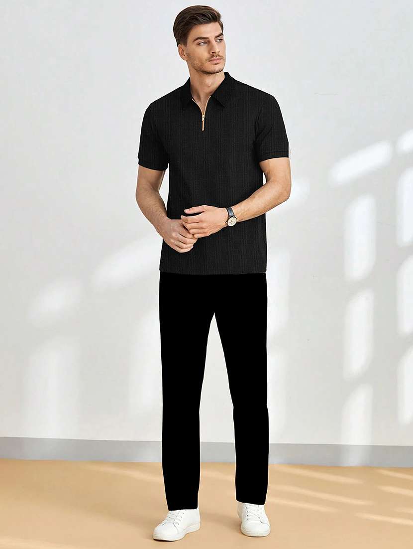 Men Textured Short Sleeves Polo T-shirt - 22577704 -  Standard Image - 4