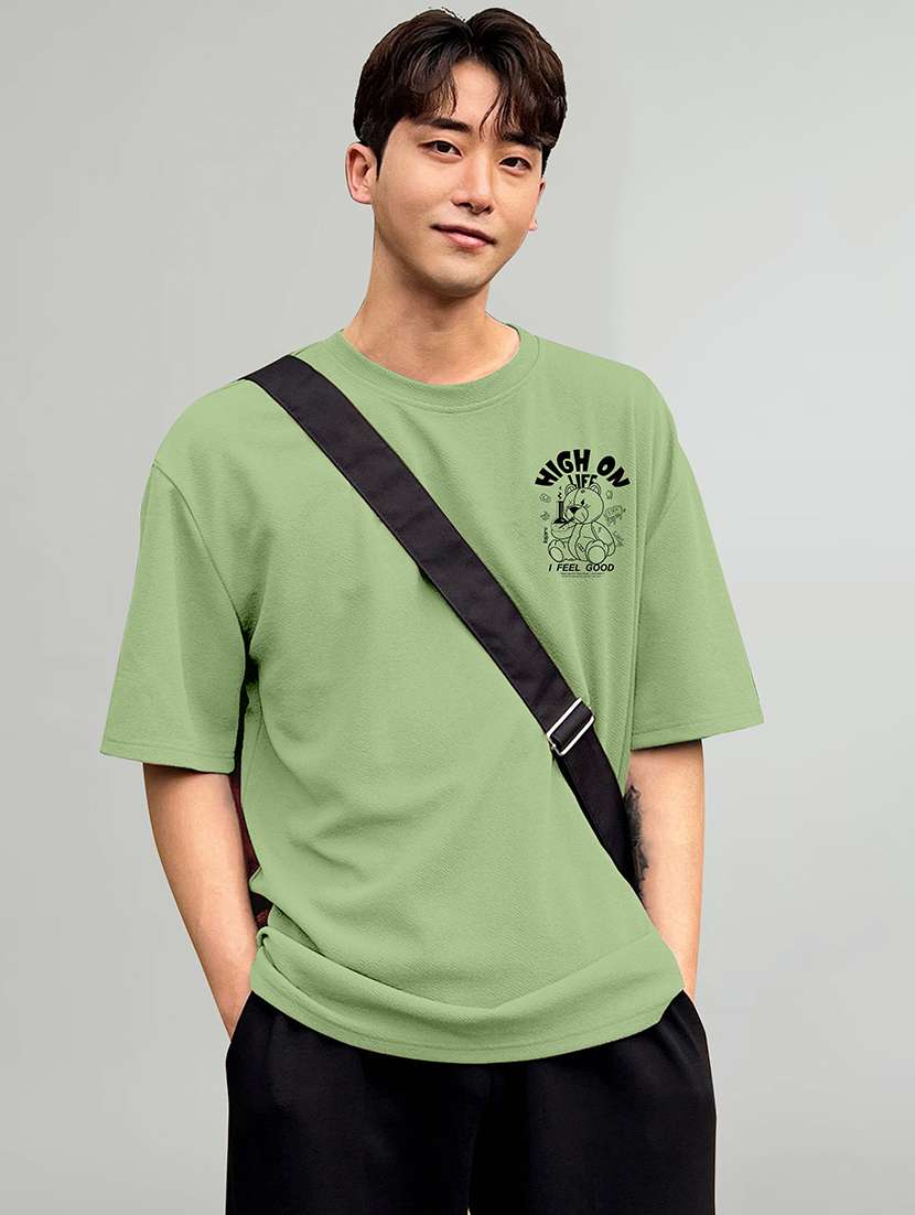 men printed short sleeves oversized t-shirt - 22577766 -  Standard Image - 1
