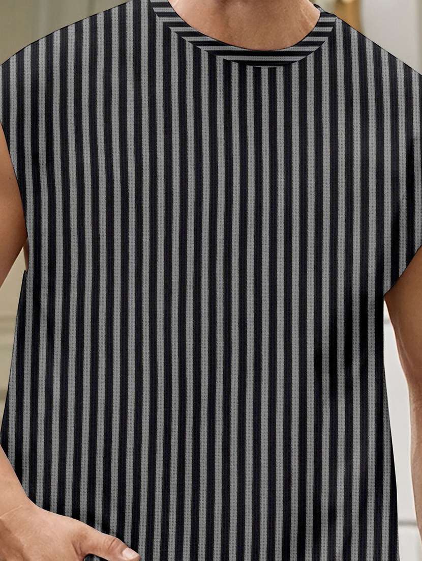 men printed sleeveless oversized t-shirt - 22577782 -  Standard Image - 1