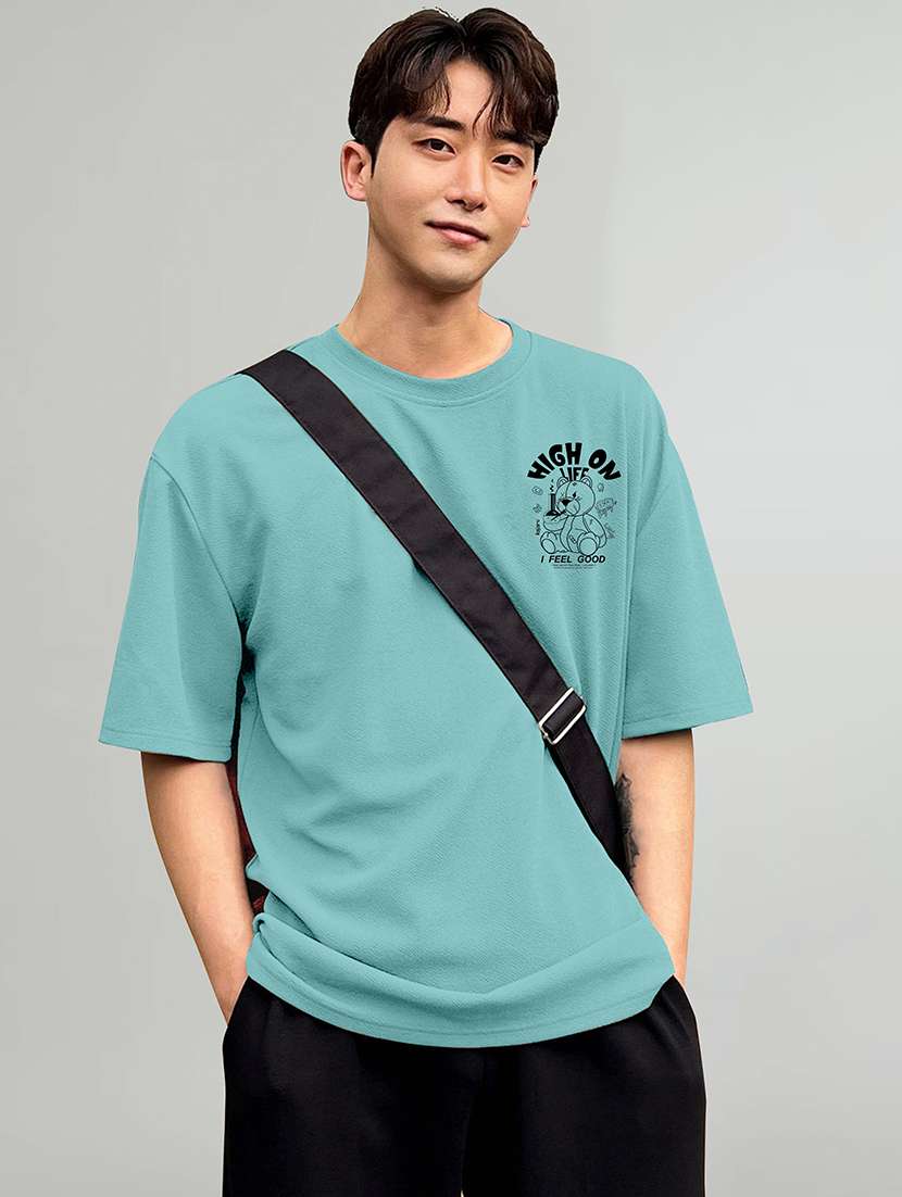 men printed short sleeves oversized t-shirt - 22577847 -  Standard Image - 1
