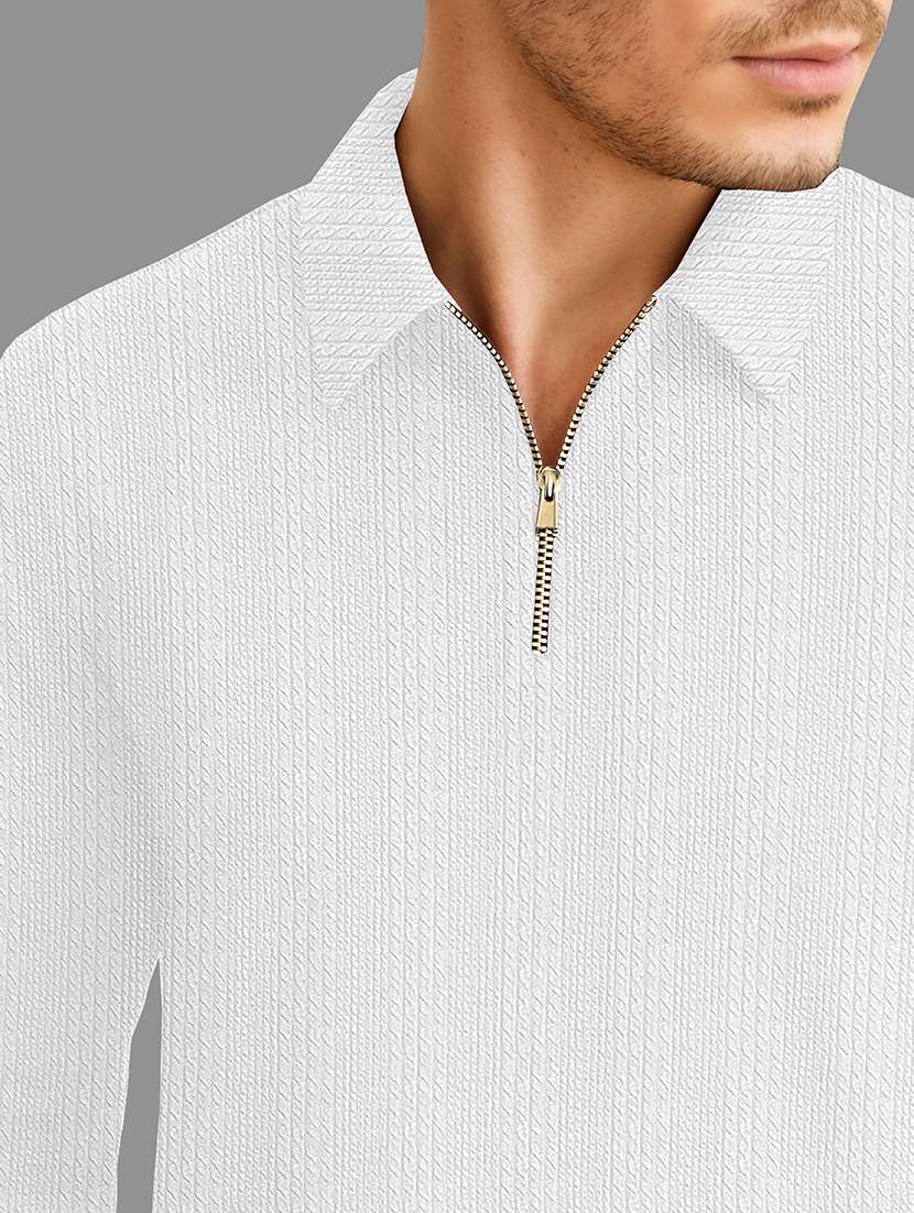 men textured long sleeves polo t-shirt - 22578005 -  Standard Image - 1