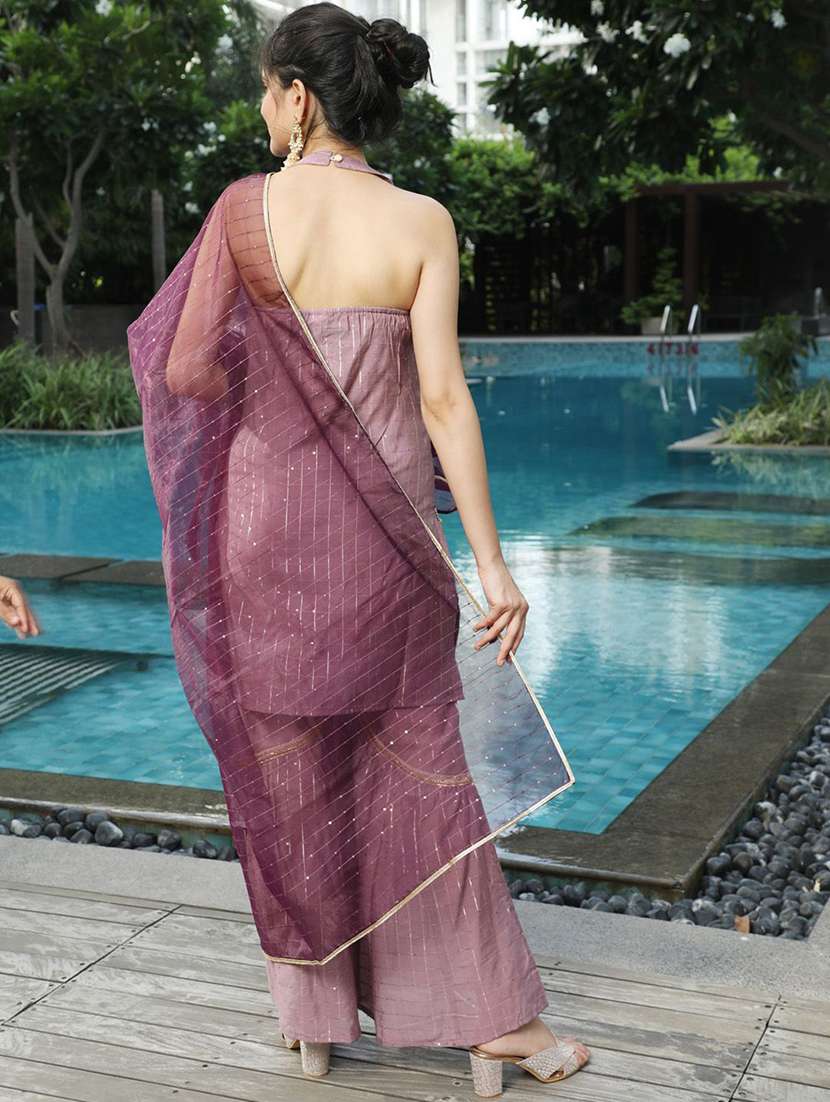 women self design sleeveless kurta sharara set with dupatta - 22578407 -  Standard Image - 4