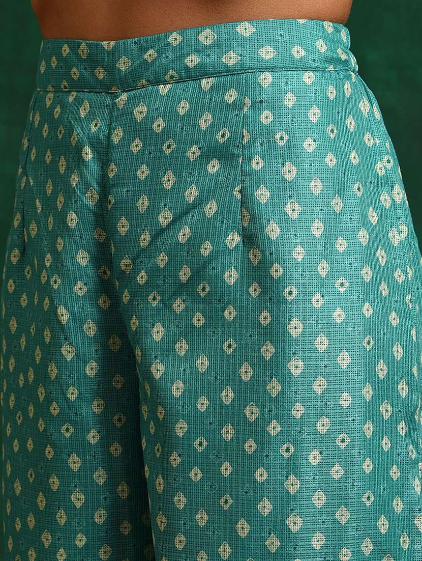 women printed short sleeves kurta palazzo set with dupatta - 22578418 -  Standard Image - 4