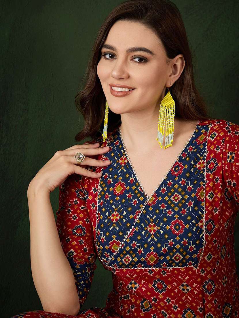 Women Printed Three Quarter Sleeves Kurta Salwar Set - 22578476 -  Standard Image - 1